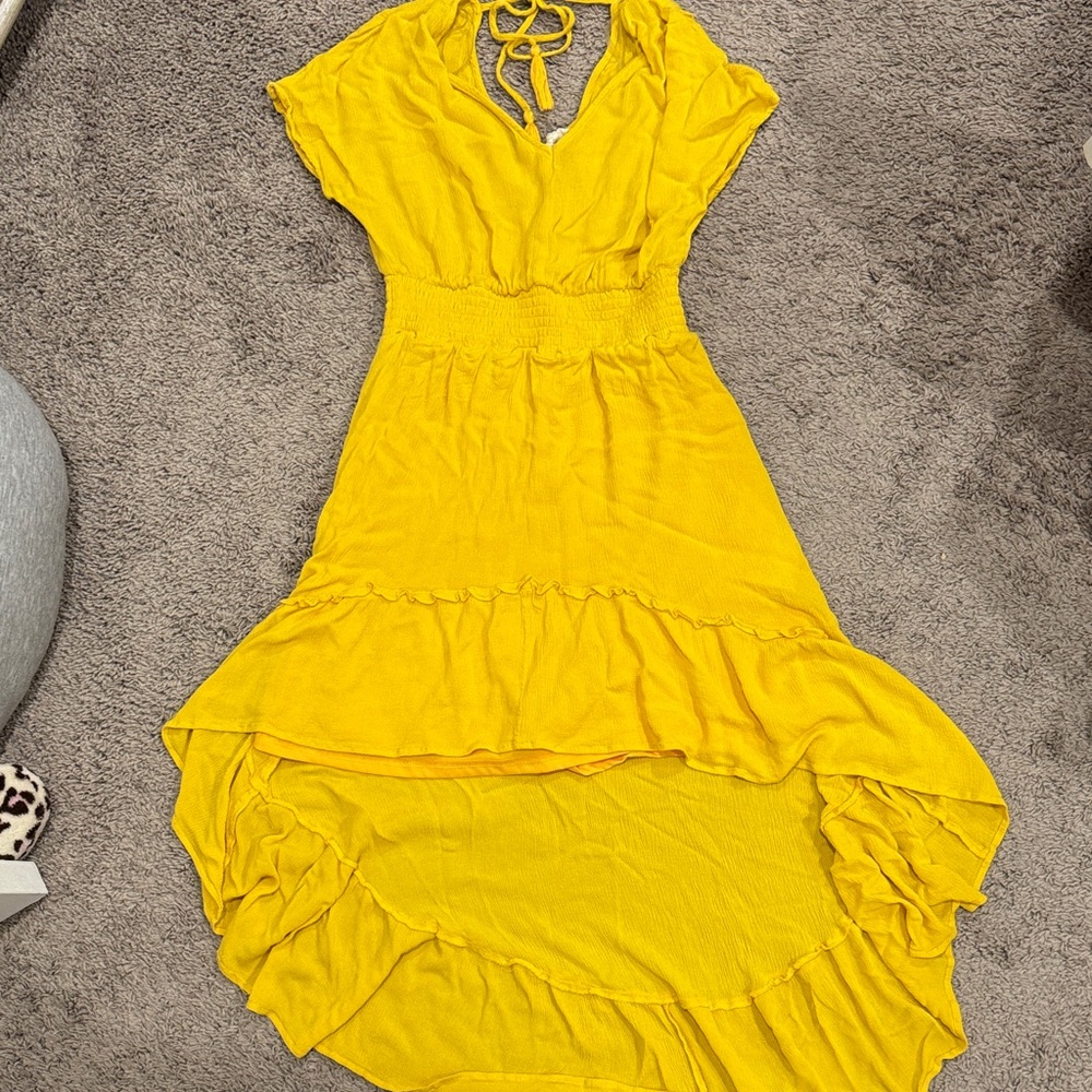 Entro Sunny Yellow High-Low Dress